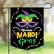 Big Dot of Happiness Colorful Mardi Gras Mask - Outdoor Home Decorations - Double-Sided Masquerade Party Garden Flag - 12 x 15.25 inches
